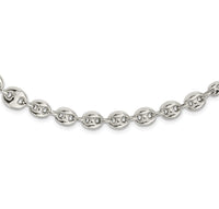 Sterling Silver Polished Fancy Link 18in Necklace