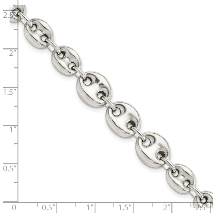 Sterling Silver Polished Fancy Link 7.5in Bracelet