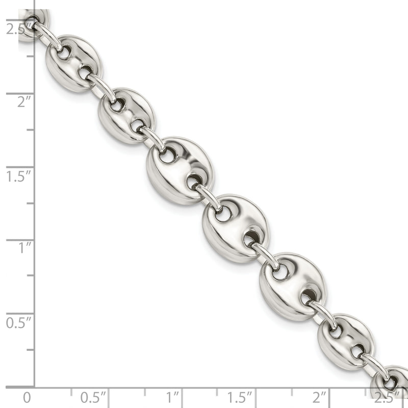 Sterling Silver Polished Fancy Link 7.5in Bracelet