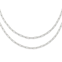 Sterling Silver Two D/C Fancy Link w/1.25 in ext. Necklace