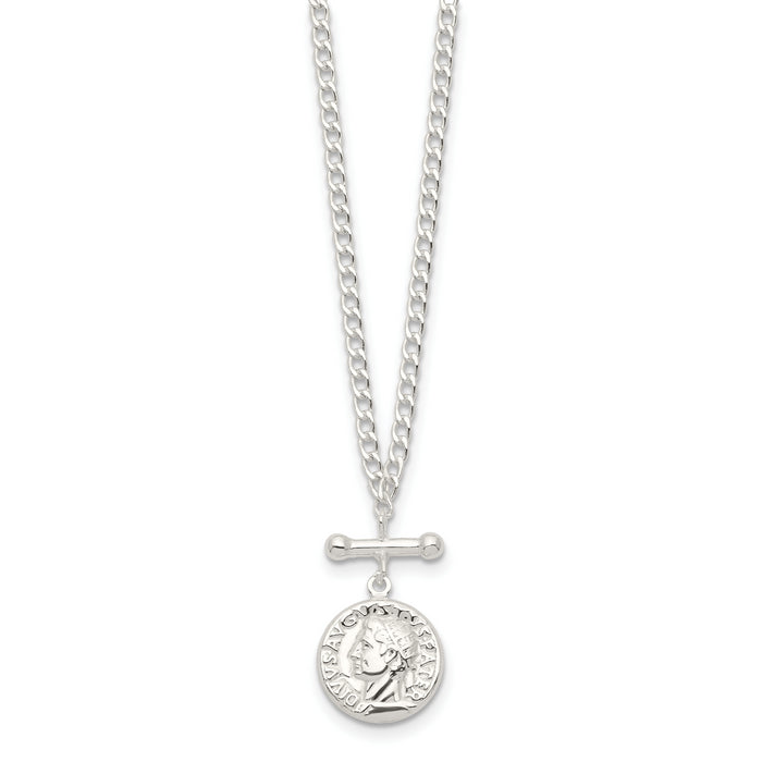 Sterling Silver Replica Roman Coin Necklace