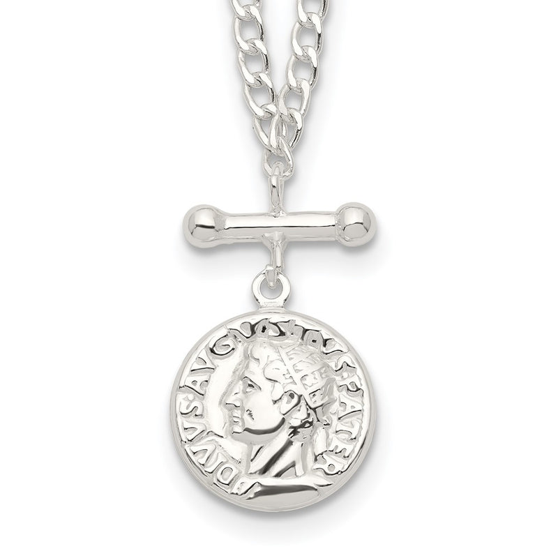 Sterling Silver Replica Roman Coin Necklace