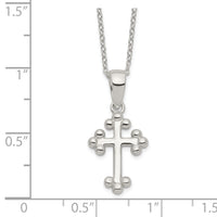 Sterling Silver Polished Cross Necklace