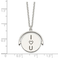 Sterling Silver I Love You Forever Necklace