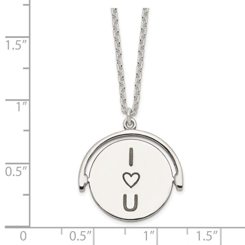 Sterling Silver I Love You Forever Necklace