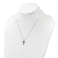 Sterling Silver Polished CZ Fancy Necklace