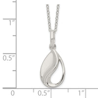 Sterling Silver Polished Teardrop Necklace