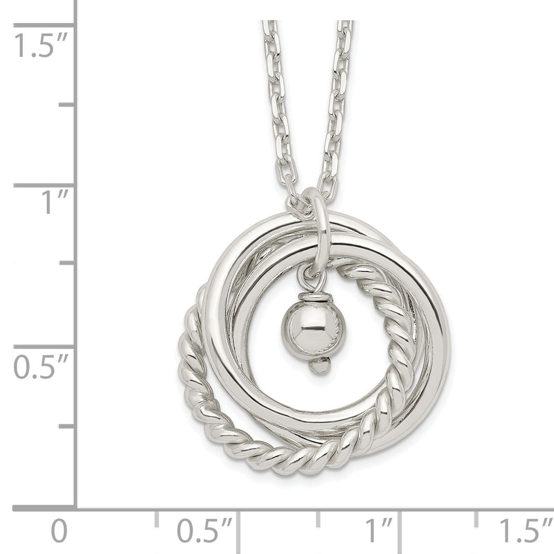 Sterling Silver 3-Circles Necklace