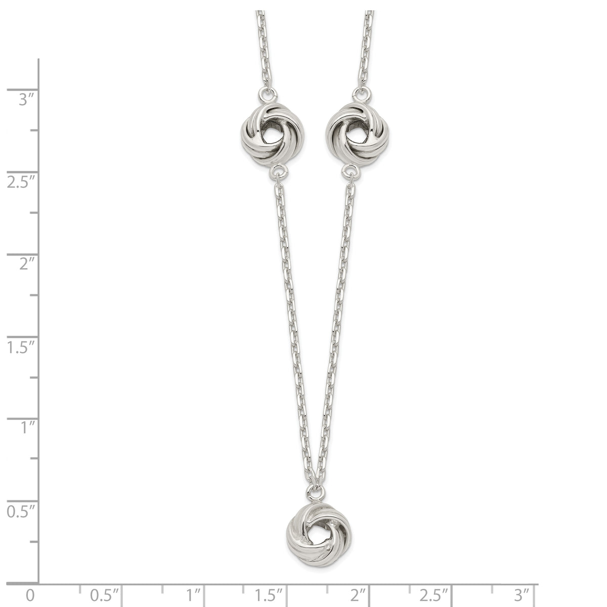 Sterling Silver Love Knot Necklace