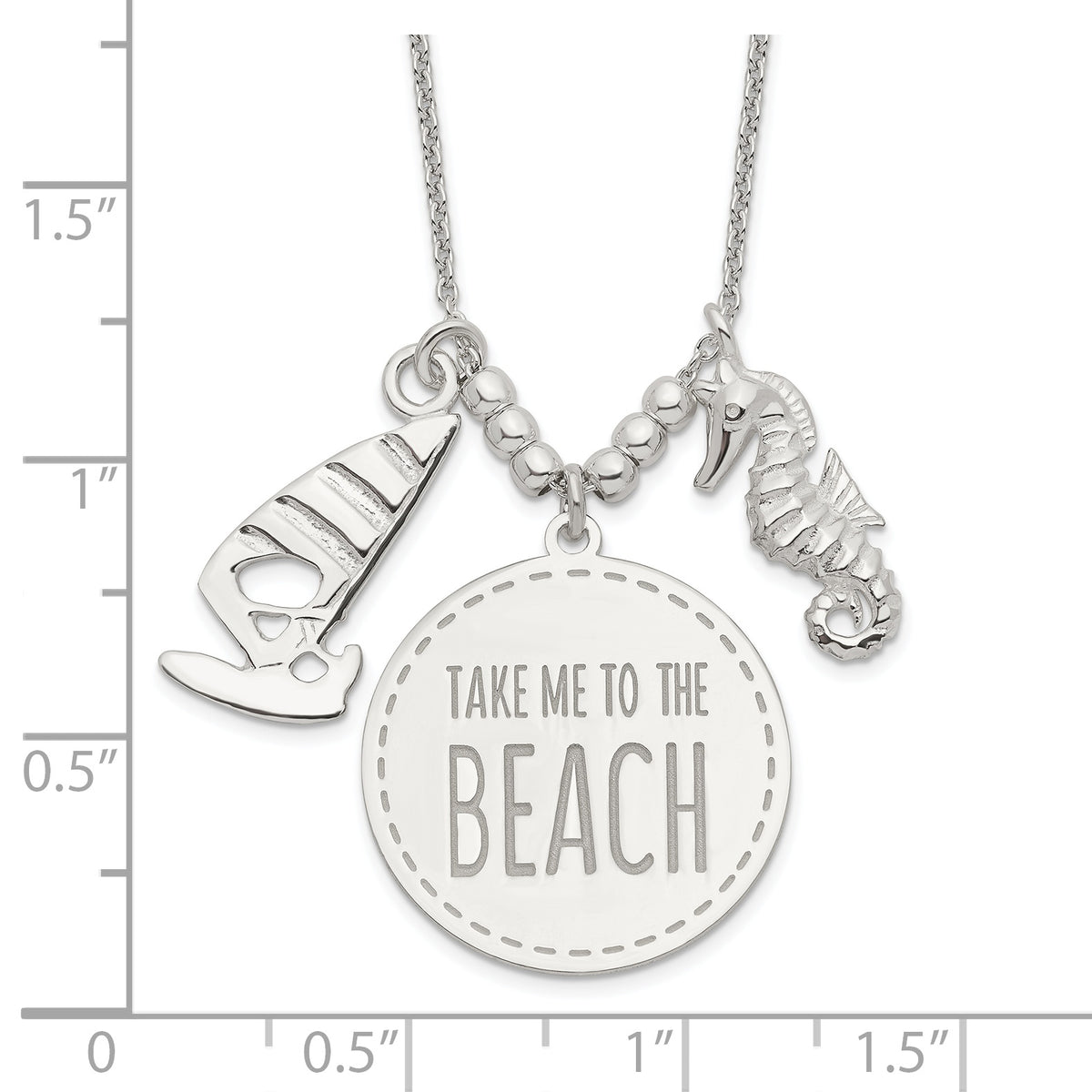 Sterling Silver Take Me to the Beach Necklace