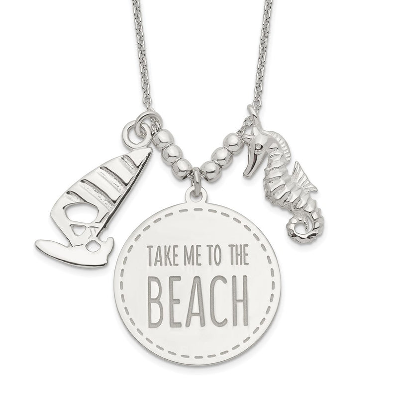 Sterling Silver Take Me to the Beach Necklace