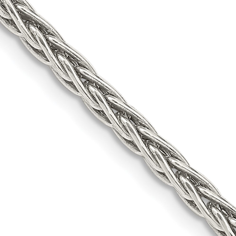 Sterling Silver Antiqued 3.25mm Solid Square Spiga Chain