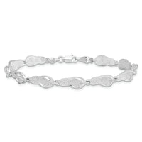 Sterling Silver Rhodium-plated Polished Flip-flop Bracelet