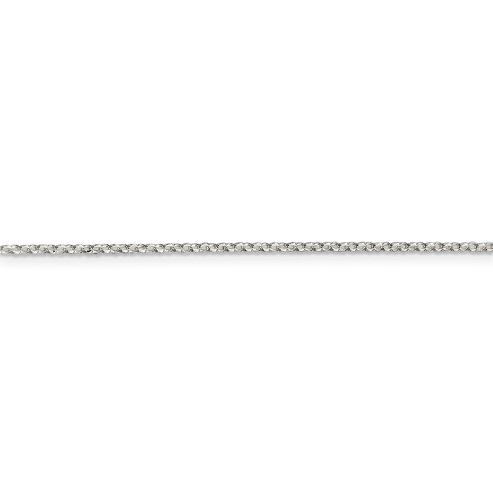 Sterling Silver 1.5mm Diamond-cut Cable Chain