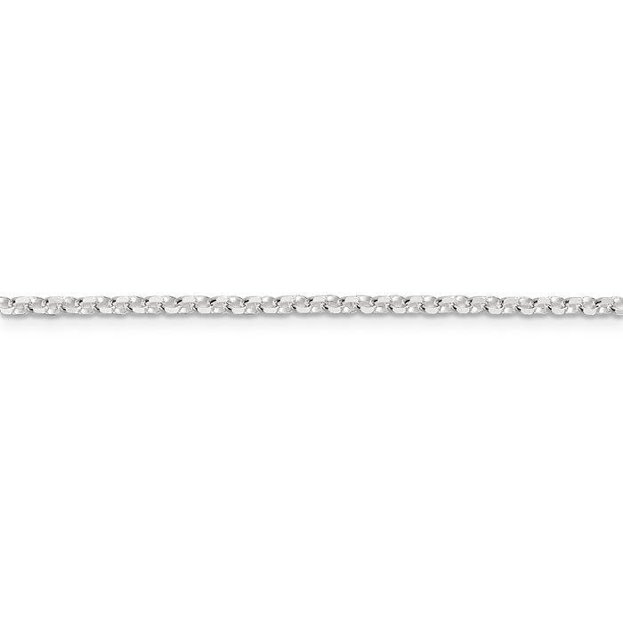 Sterling Silver 2.5mm Diamond-cut Cable Chain