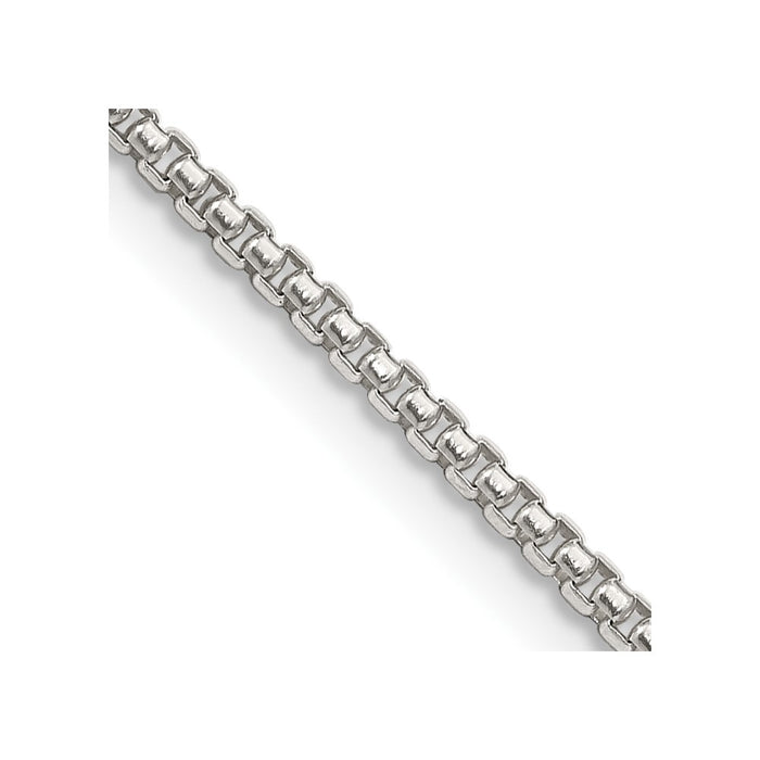 Sterling Silver 1.75mm Round Box Chain