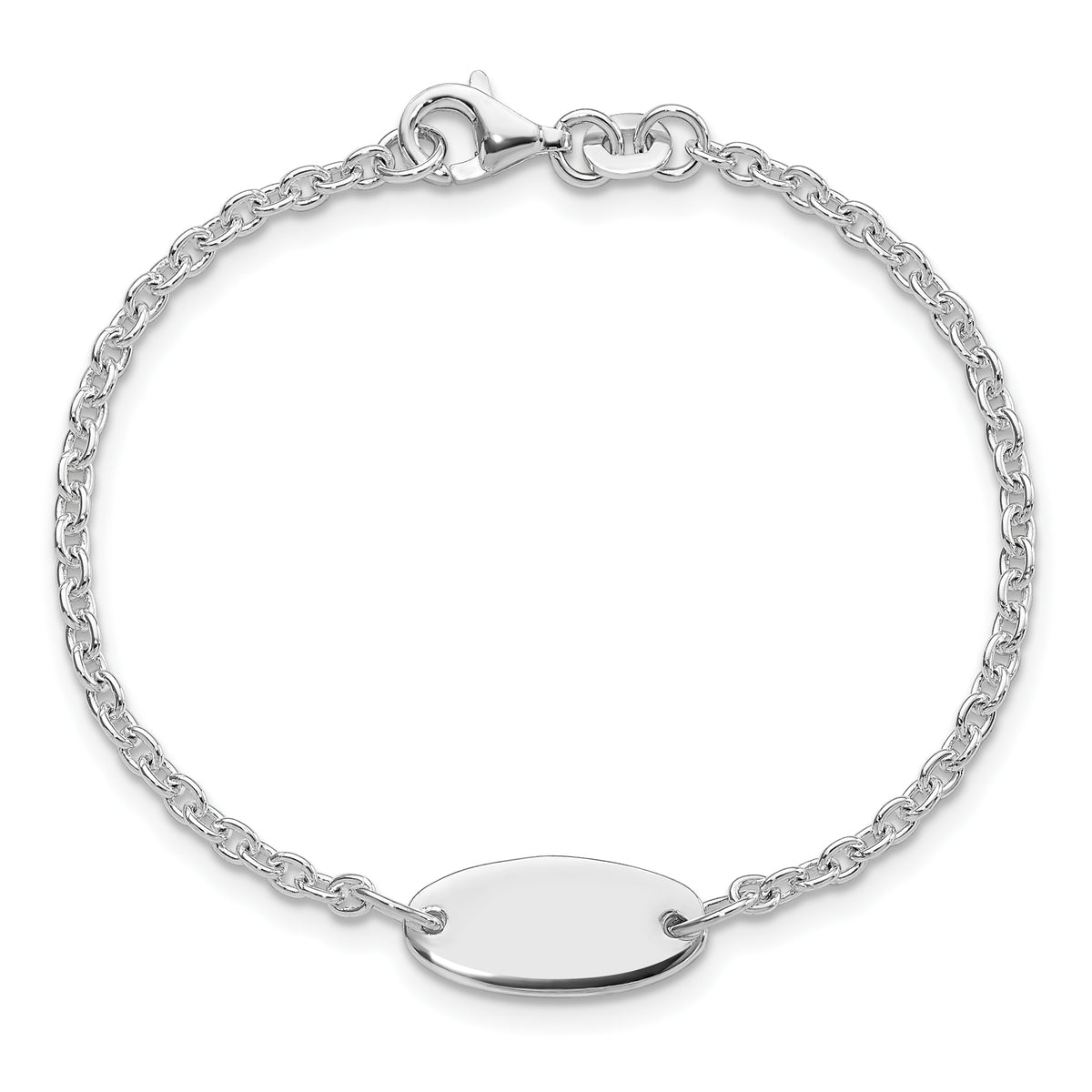 Sterling Silver Polished Childrens 6in ID Bracelet