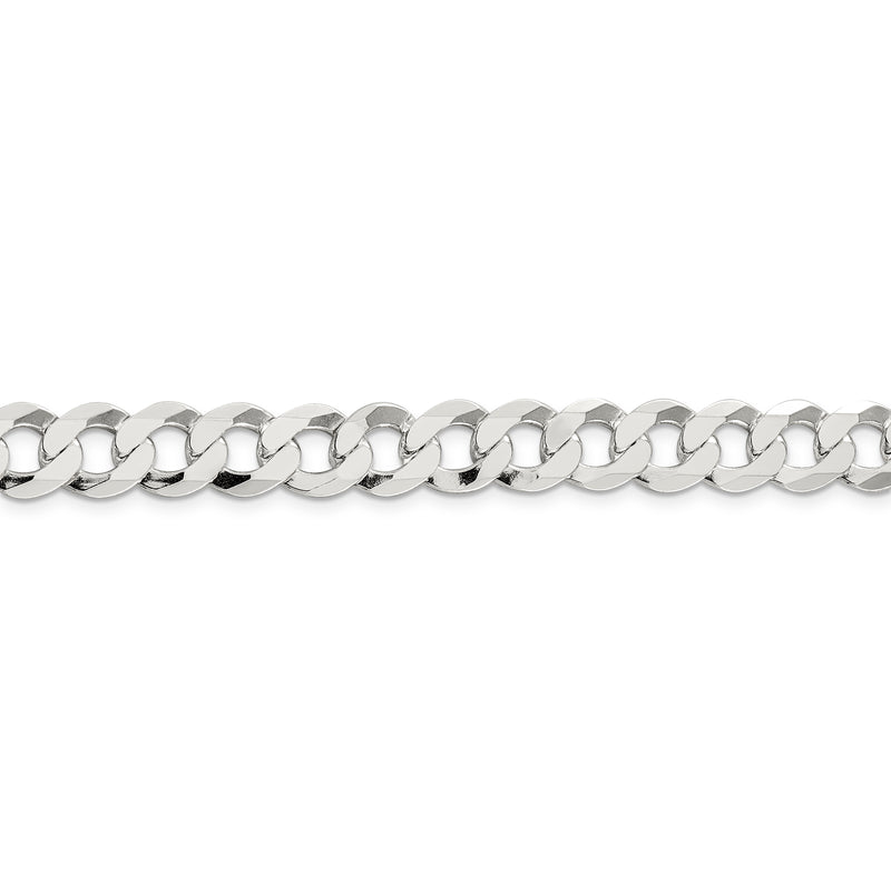 Sterling Silver 9.75mm Flat Curb Chain