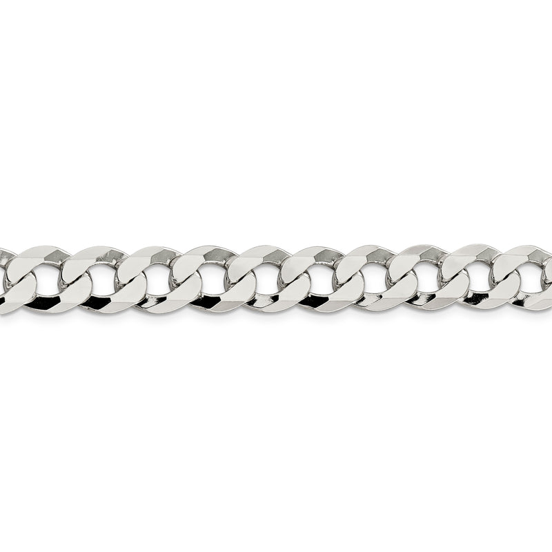 Sterling Silver 11.75mm Flat Curb Chain