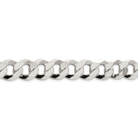 Sterling Silver 14mm Flat Curb Chain