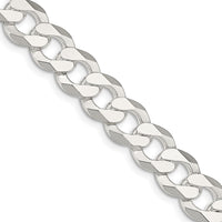 Sterling Silver 14mm Flat Curb Chain