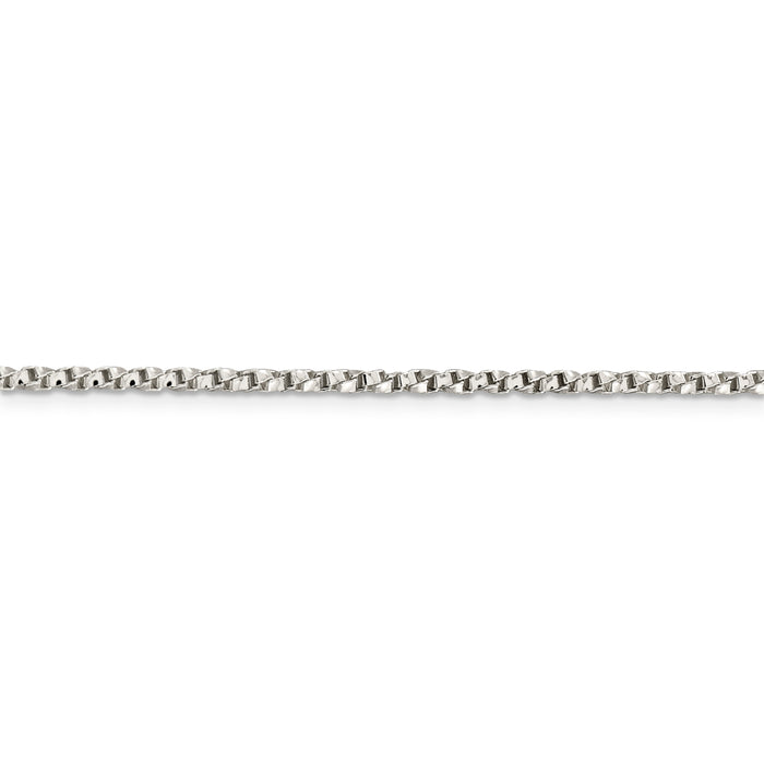 Sterling Silver 2.25mm Twisted Box Chain