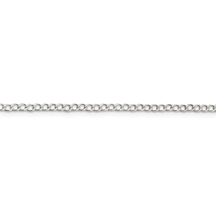 Sterling Silver 3.0mm Open D/C Curb Chain