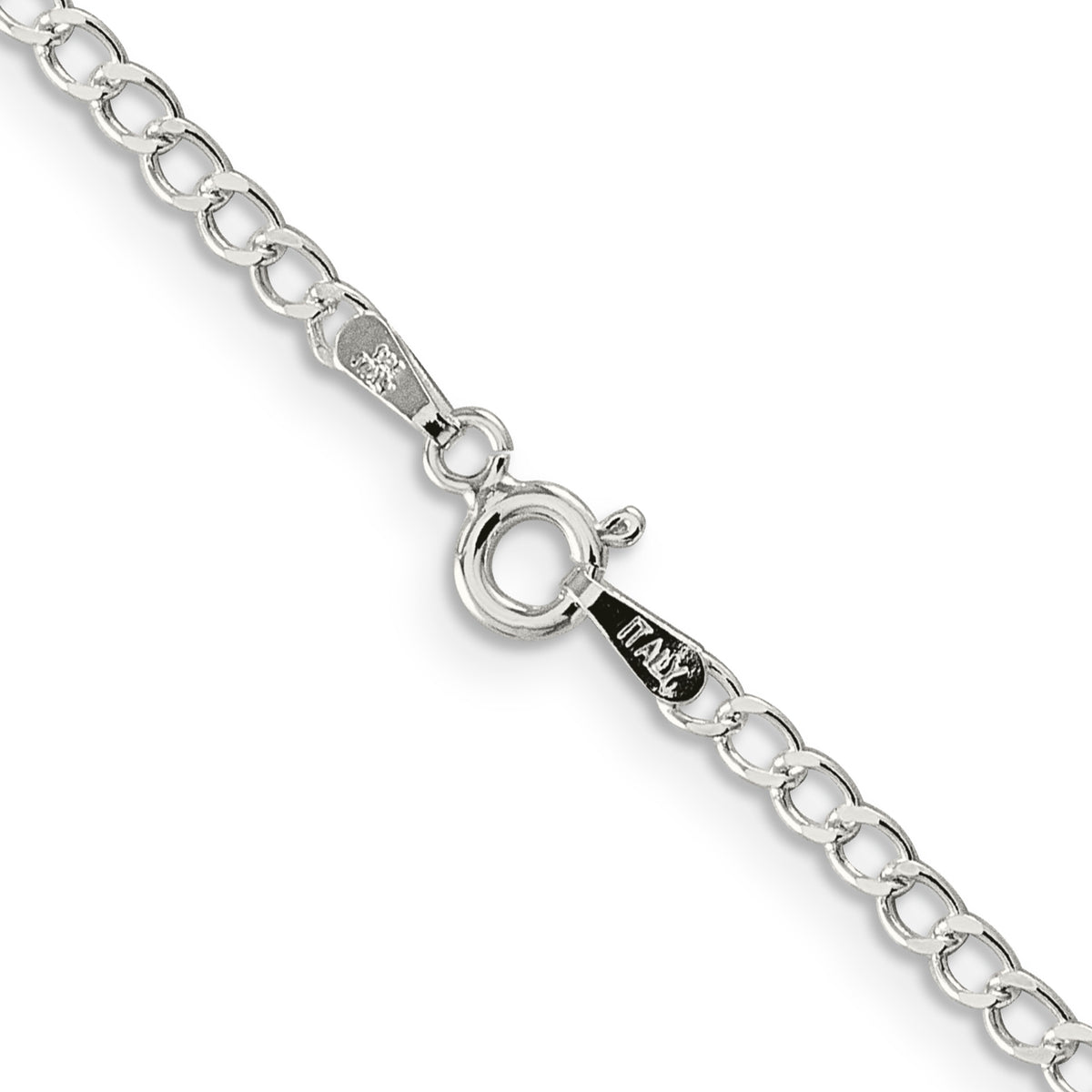 Sterling Silver 3.0mm Open D/C Curb Chain