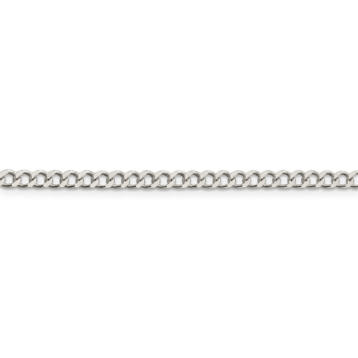 Sterling Silver 4.25mm Open D/C Curb Chain