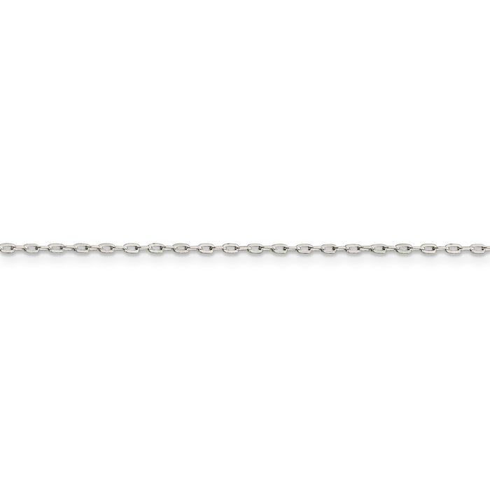 Sterling Silver 1.4mm Beveled Oval Cable Chain