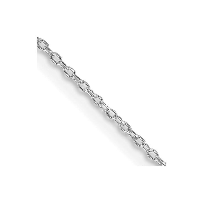 Sterling Silver Rhodium-plated 1.1mm Forzantina Cable Chain w/4in ext.