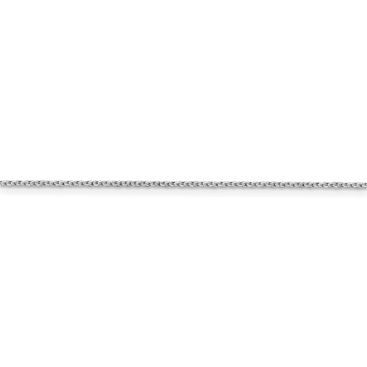 Sterling Silver Rhodium-plated 1.25mm Diamond-cut Forzantina Cable Chain