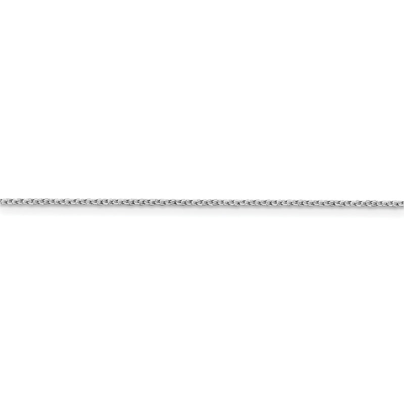 Sterling Silver Rhodium-plated 1.25mm Diamond-cut Forzantina Cable Chain