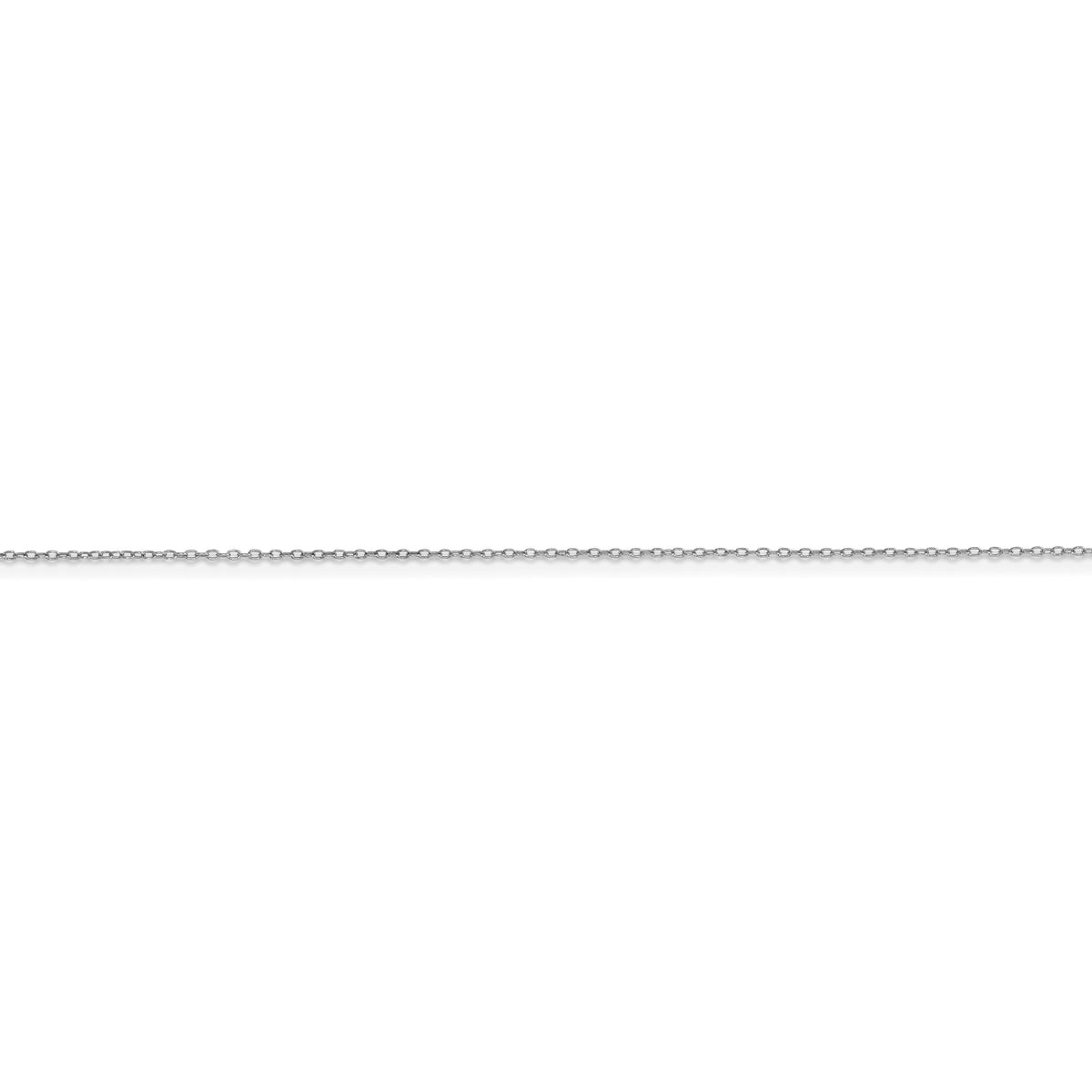 Sterling Silver 1mm Rhodium-plated Cable Chain