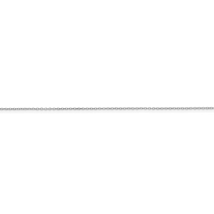 Sterling Silver 1mm Rhodium-plated Cable Chain