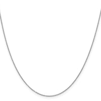 Sterling Silver 1mm Rhodium-plated Cable Chain