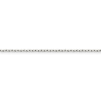 Sterling Silver 1.65mm Diamond-cut Long Link Cable Chain