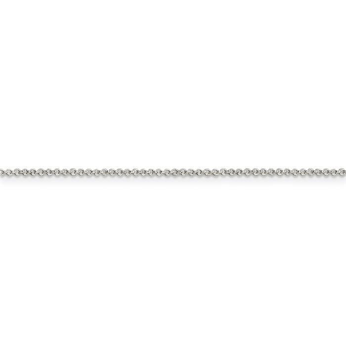 Sterling Silver 1.4mm Diamond-cut Rolo Chain