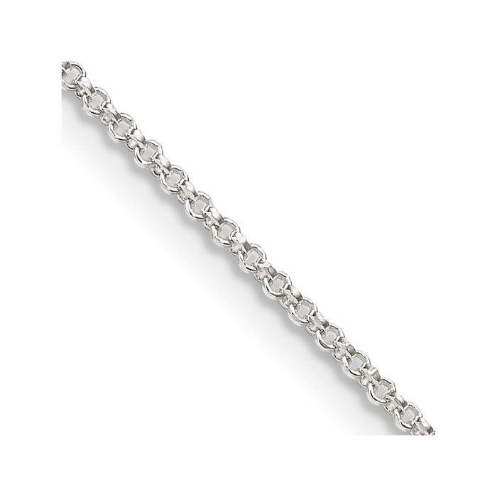 Sterling Silver 1.4mm Diamond-cut Rolo Chain