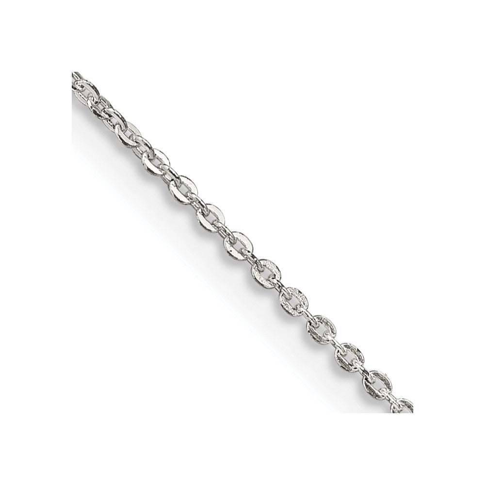 Sterling Silver .9mm Flat Link Cable Chain w/4in ext.