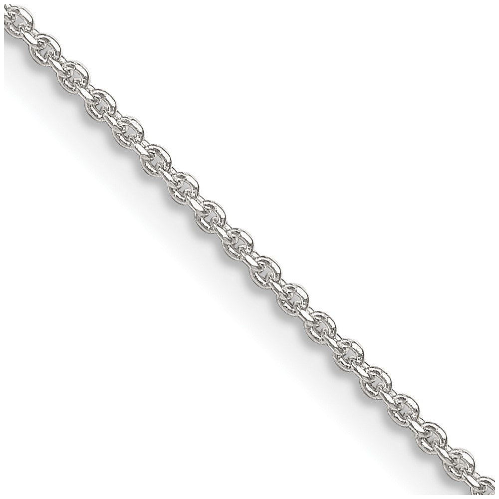 Sterling Silver 1.4mm Diamond-cut Forzantina Cable Chain w/2in ext.