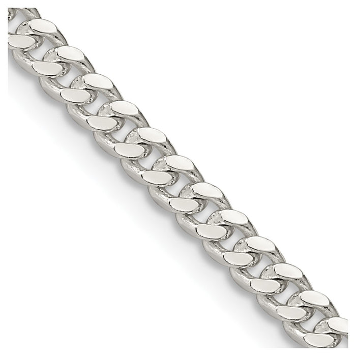 Sterling Silver 3.25mm Domed Curb Chain