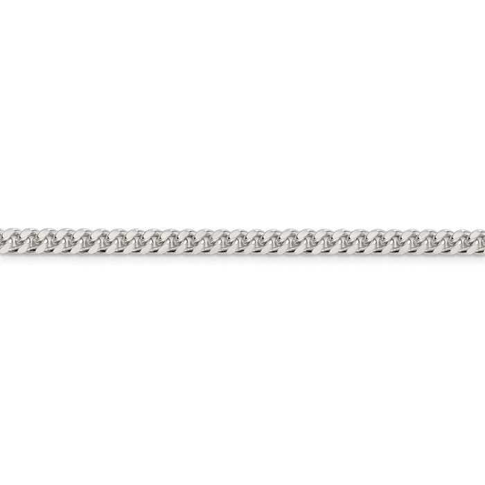 Sterling Silver 5mm Domed w/ Side D/C Curb Chain