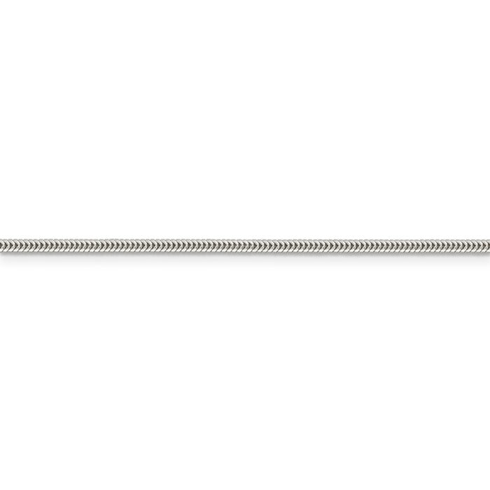 Sterling Silver 1.6mm Round Snake Chain