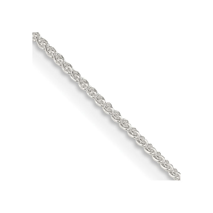 Sterling Silver 1mm Round Spiga Chain w/2in ext.