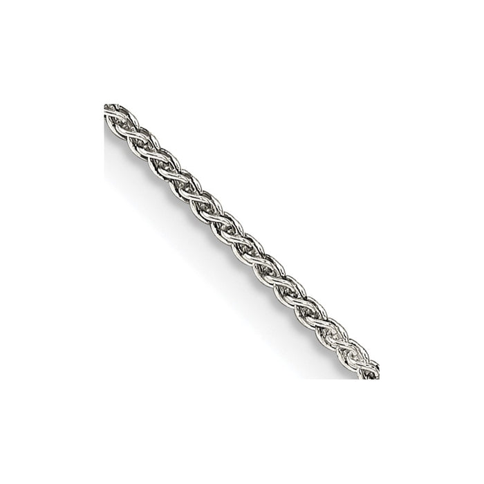 Sterling Silver 1.25mm Round Spiga Chain w/2in ext.