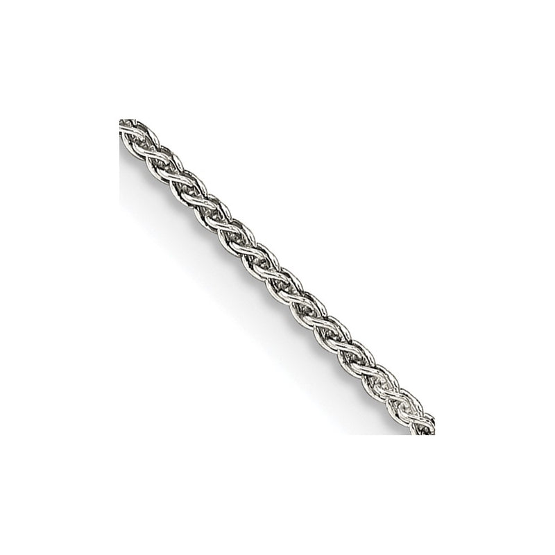 Sterling Silver 1.25mm Round Spiga Chain w/2in ext.