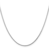 Sterling Silver Rhodium-plated 1.25mm Round Spiga Chain