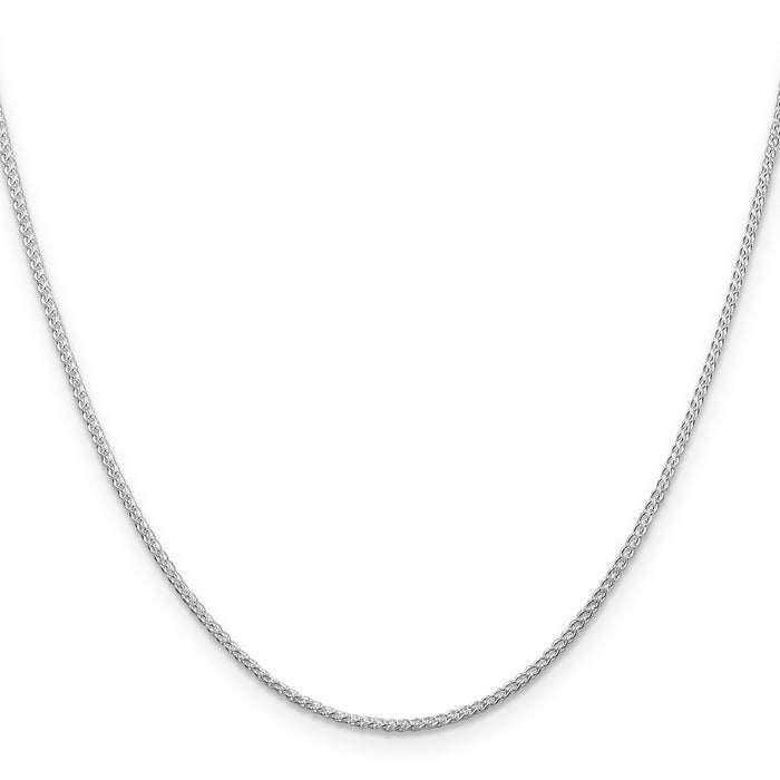 Sterling Silver Rhodium-plated 1.25mm Round Spiga Chain