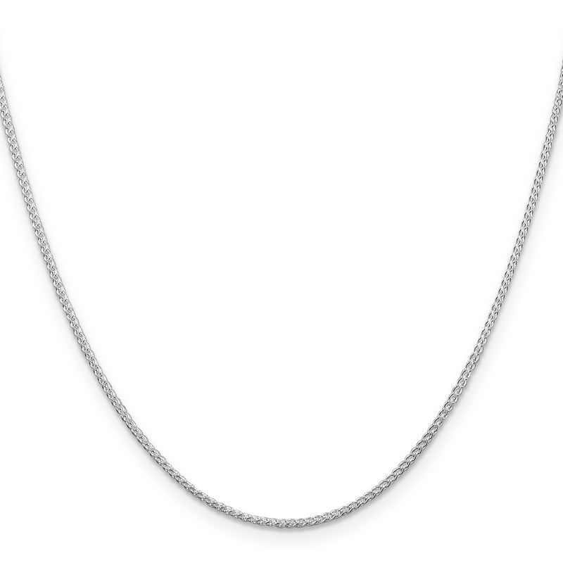 Sterling Silver Rhodium-plated 1.25mm Round Spiga Chain